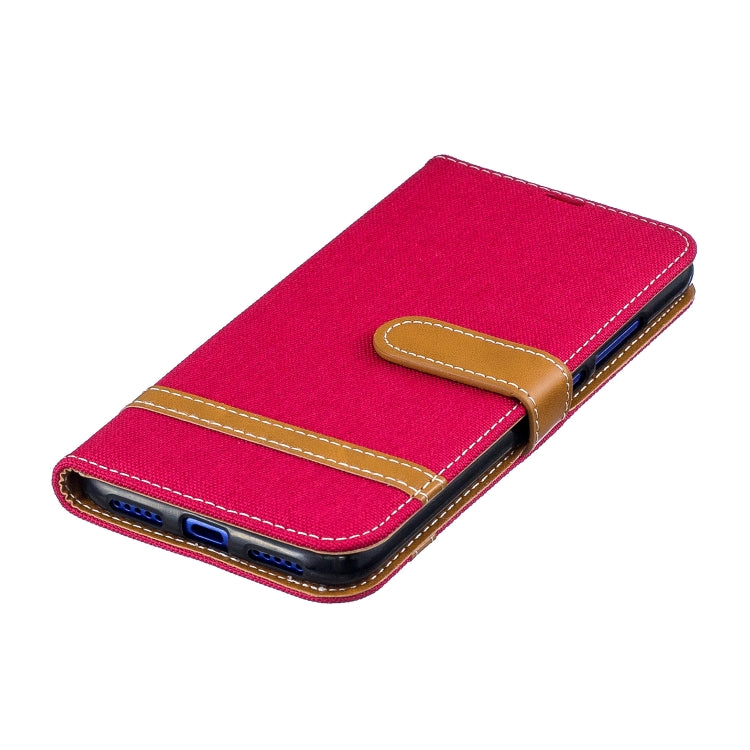 Color Matching Denim Texture Leather Case for Xiaomi Redmi Note 7, with Holder & Card Slots & Wallet & Lanyard