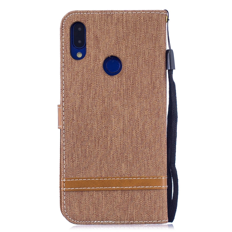 Color Matching Denim Texture Leather Case for Xiaomi Redmi Note 7, with Holder & Card Slots & Wallet & Lanyard