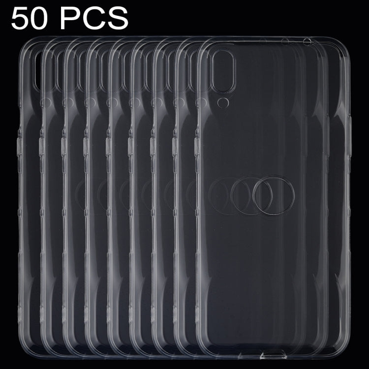 50 PCS 0.75mm Ultrathin Transparent TPU Soft Protective Case for Xiaomi Black Shark 2