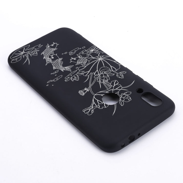 Lotus Pond Painted Pattern Soft TPU Case for Xiaomi Redmi Note 7