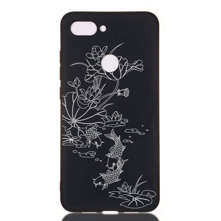 Lotus Pond Painted Pattern Soft TPU Case for Xiaomi Mi 8 Lite