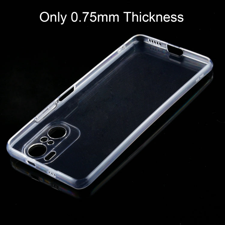 For Xiaomi Redmi K40 0.75mm Ultra-thin Transparent TPU Soft Protective Case(Transparent)