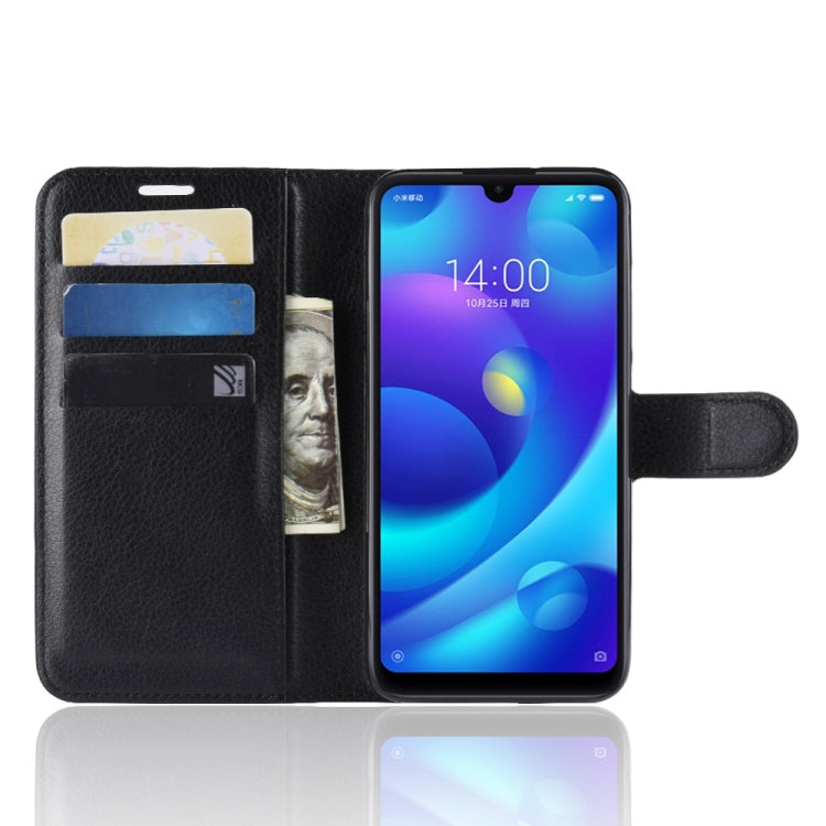 Litchi Texture Horizontal Flip Leather Case for Xiaomi Mi Play, with Wallet & Holder & Card Slots