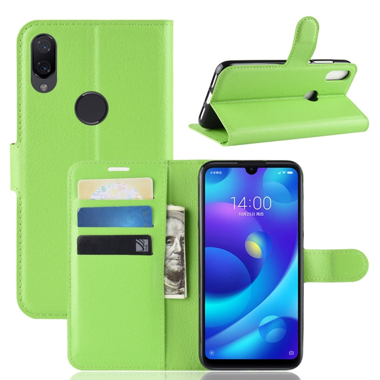 Litchi Texture Horizontal Flip Leather Case for Xiaomi Mi Play, with Wallet & Holder & Card Slots