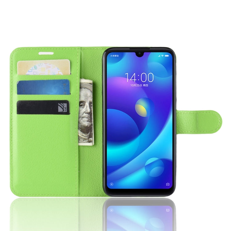 Litchi Texture Horizontal Flip Leather Case for Xiaomi Mi Play, with Wallet & Holder & Card Slots