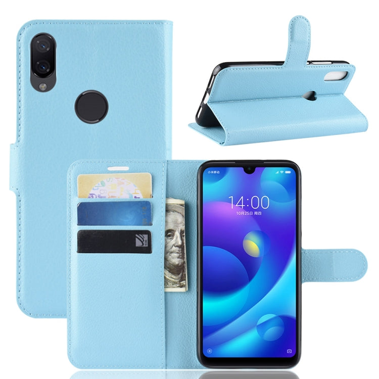 Litchi Texture Horizontal Flip Leather Case for Xiaomi Mi Play, with Wallet & Holder & Card Slots