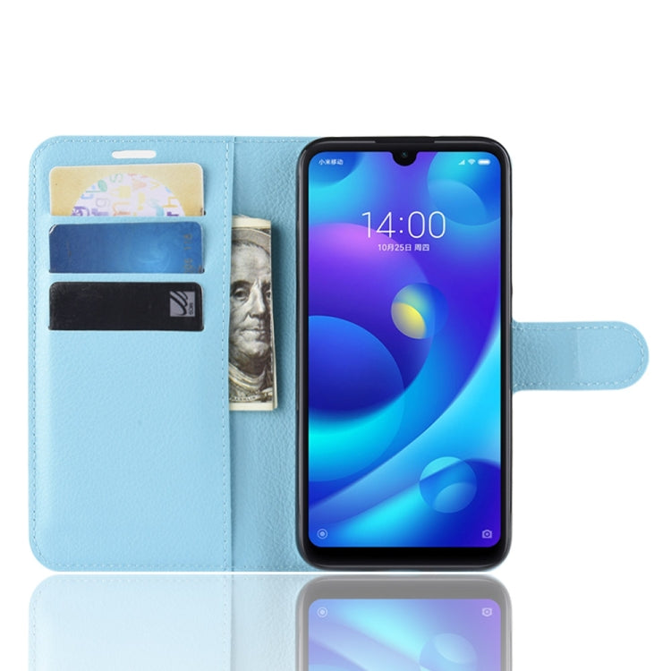 Litchi Texture Horizontal Flip Leather Case for Xiaomi Mi Play, with Wallet & Holder & Card Slots