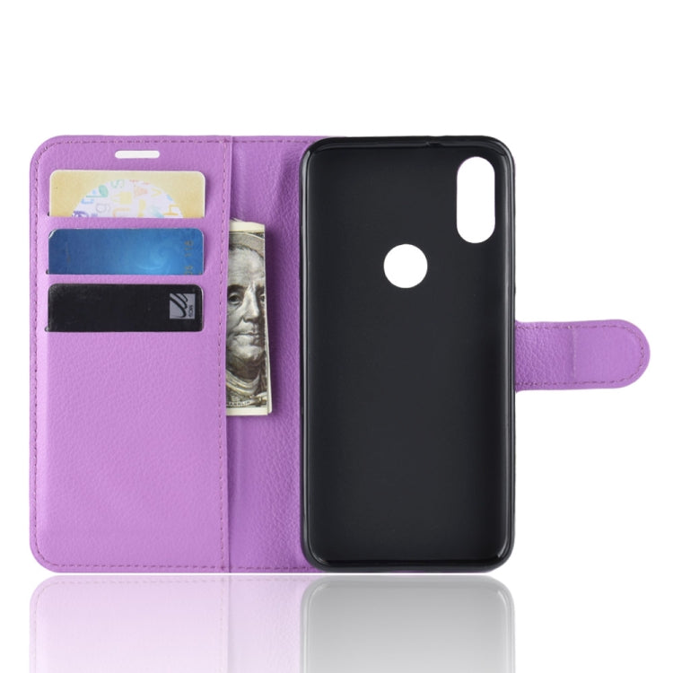 Litchi Texture Horizontal Flip Leather Case for Xiaomi Mi Play, with Wallet & Holder & Card Slots