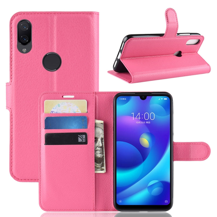 Litchi Texture Horizontal Flip Leather Case for Xiaomi Mi Play, with Wallet & Holder & Card Slots