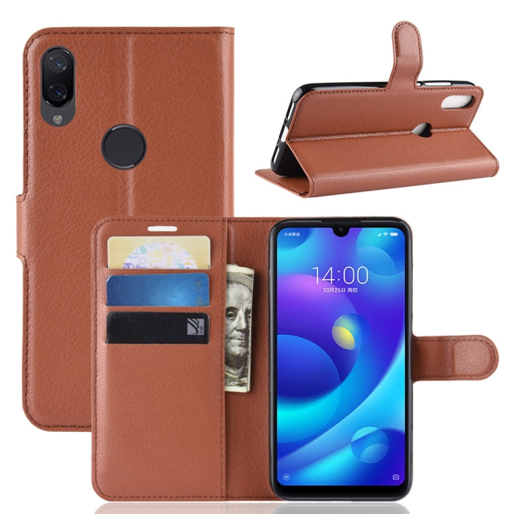 Litchi Texture Horizontal Flip Leather Case for Xiaomi Mi Play, with Wallet & Holder & Card Slots