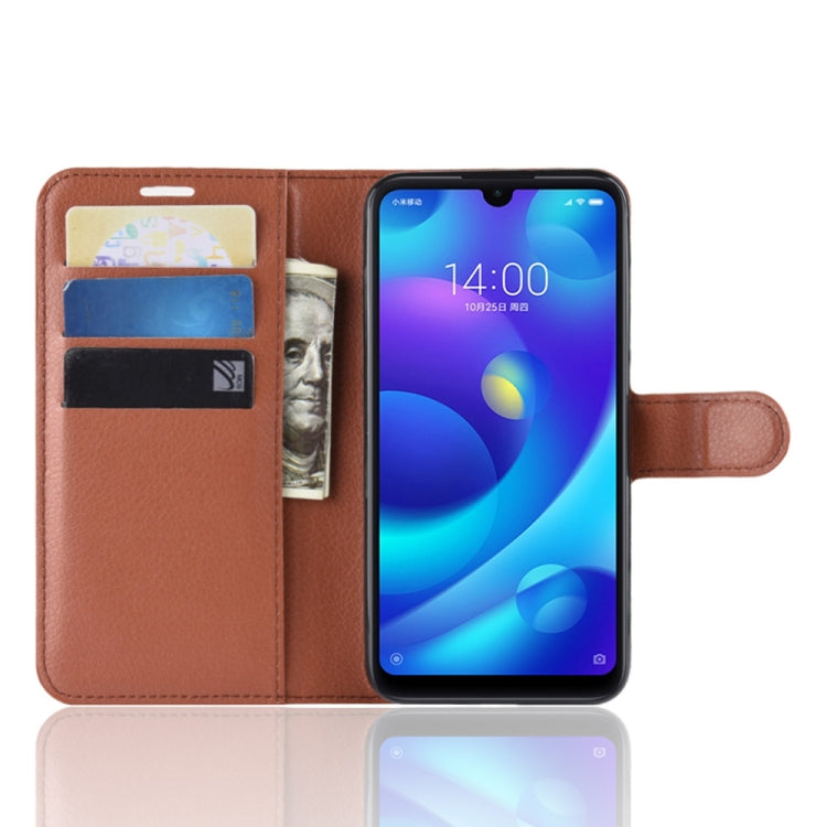 Litchi Texture Horizontal Flip Leather Case for Xiaomi Mi Play, with Wallet & Holder & Card Slots