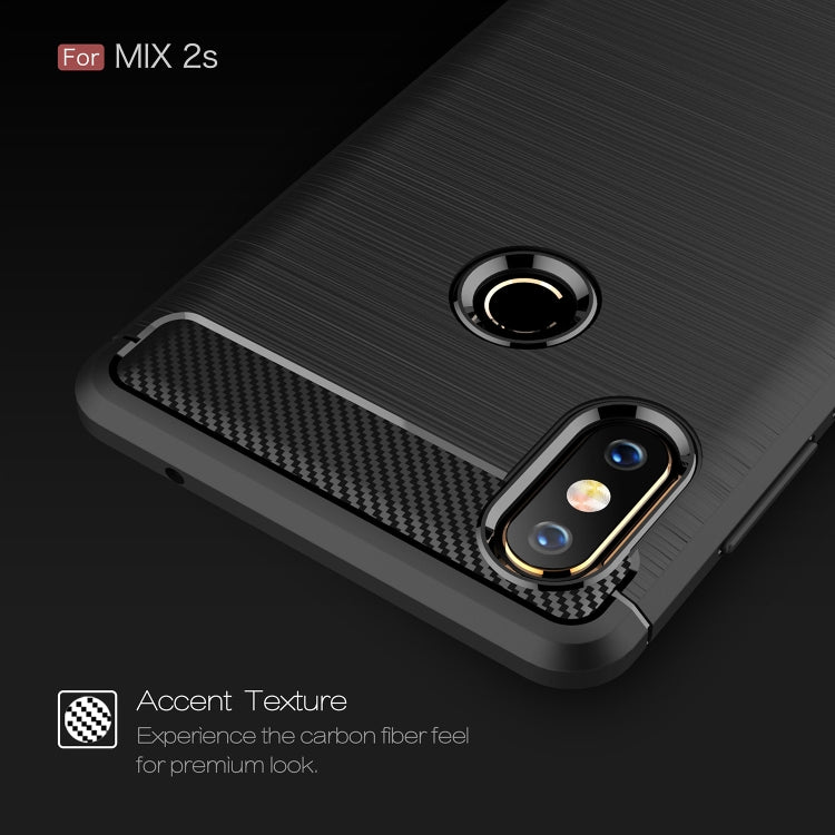 Brushed Texture Carbon Fiber Shockproof TPU for Xiaomi Mi Mix 2S