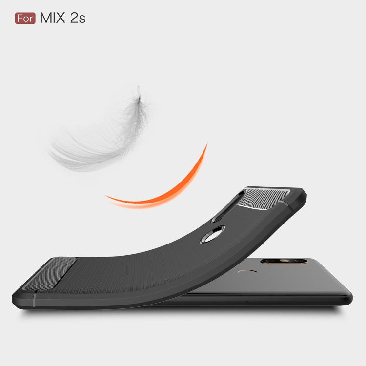 Brushed Texture Carbon Fiber Shockproof TPU for Xiaomi Mi Mix 2S