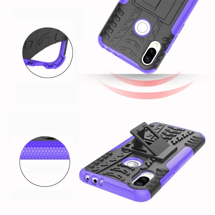 Tire Texture TPU+PC Shockproof Protective Case for Xiaomi Redmi 7, with Holder