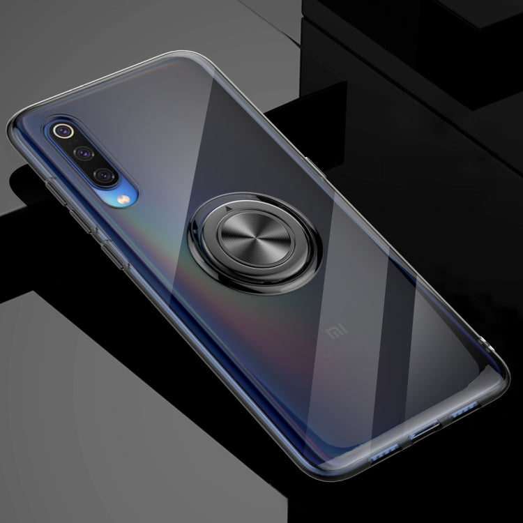 Ultra-thin TPU Protective Case for Xiaomi Mi 9, with 360 Degree Rotation Holder(Black)