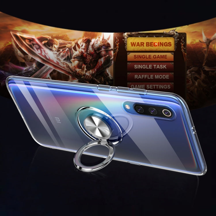 Ultra-thin TPU Protective Case for Xiaomi Mi 9, with 360 Degree Rotation Holder(Black)