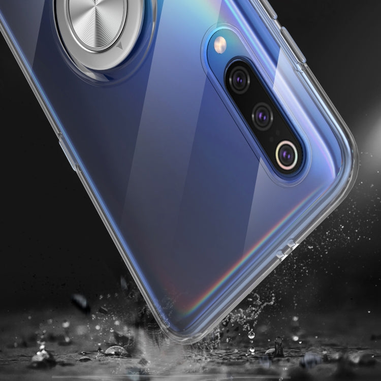 Ultra-thin TPU Protective Case for Xiaomi Mi 9, with 360 Degree Rotation Holder(Black)