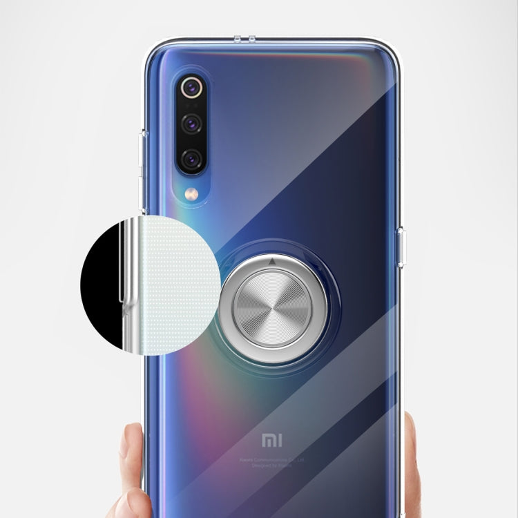 Ultra-thin TPU Protective Case for Xiaomi Mi 9, with 360 Degree Rotation Holder(Black)