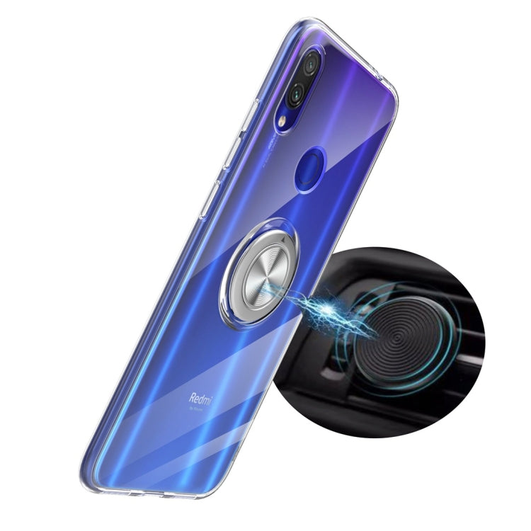 Ultra-thin TPU Protective Case for Xiaomi Redmi 7, with 360 Degree Rotation Holder (Transparent)