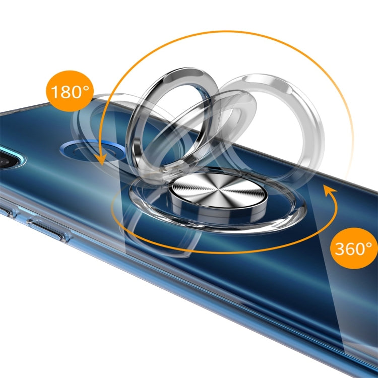 Ultra-thin TPU Protective Case for Xiaomi Mi 8, with 360 Degree Rotation Holder (Red)