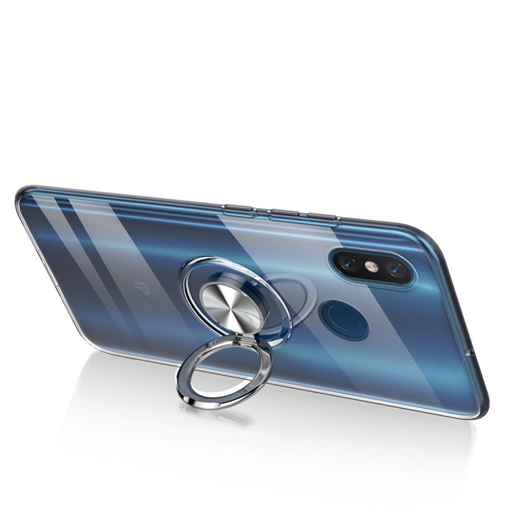 Ultra-thin TPU Protective Case for Xiaomi Mi 8, with 360 Degree Rotation Holder (Red)