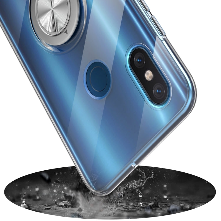 Ultra-thin TPU Protective Case for Xiaomi Mi 8, with 360 Degree Rotation Holder (Red)