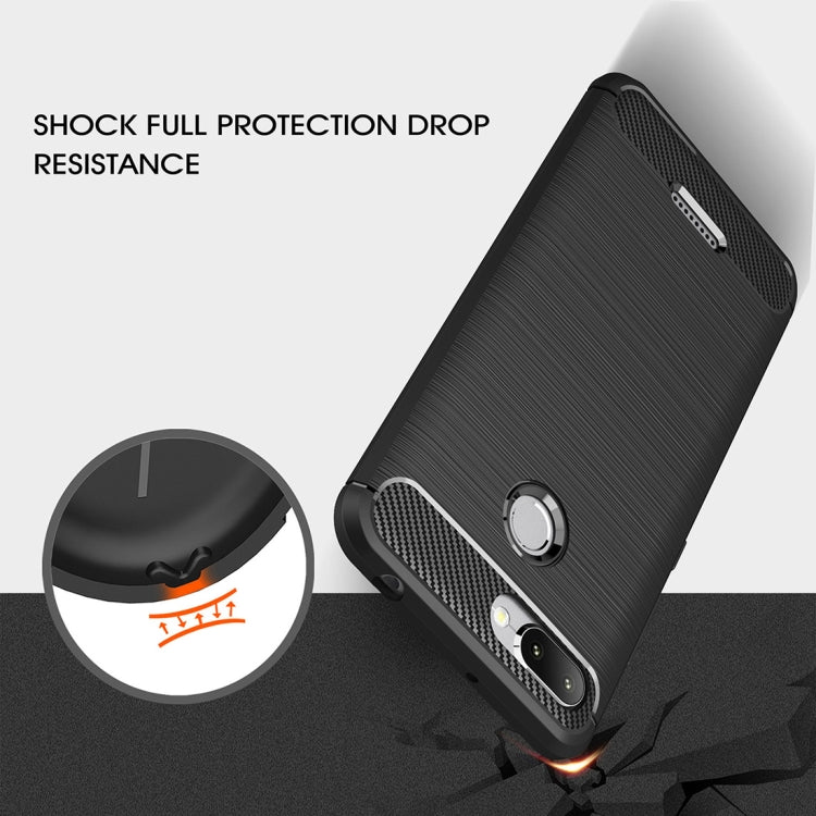 Brushed Texture Carbon Fiber Shockproof TPU Case for Xiaomi Redmi 6