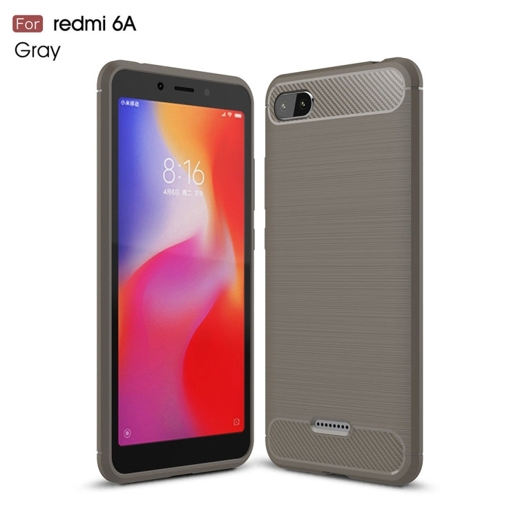 Brushed Texture Carbon Fiber Shockproof TPU Case for Xiaomi Redmi 6A