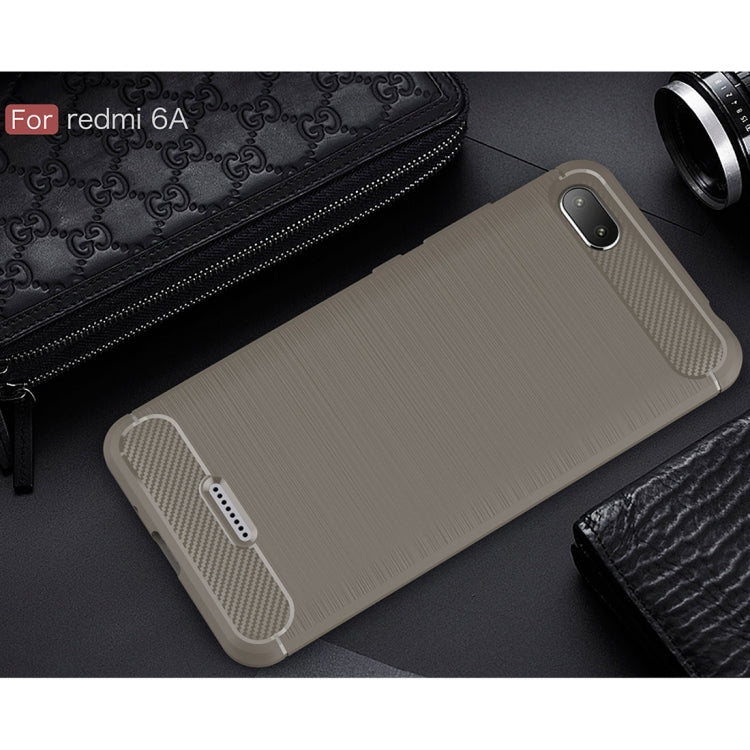 Brushed Texture Carbon Fiber Shockproof TPU Case for Xiaomi Redmi 6A