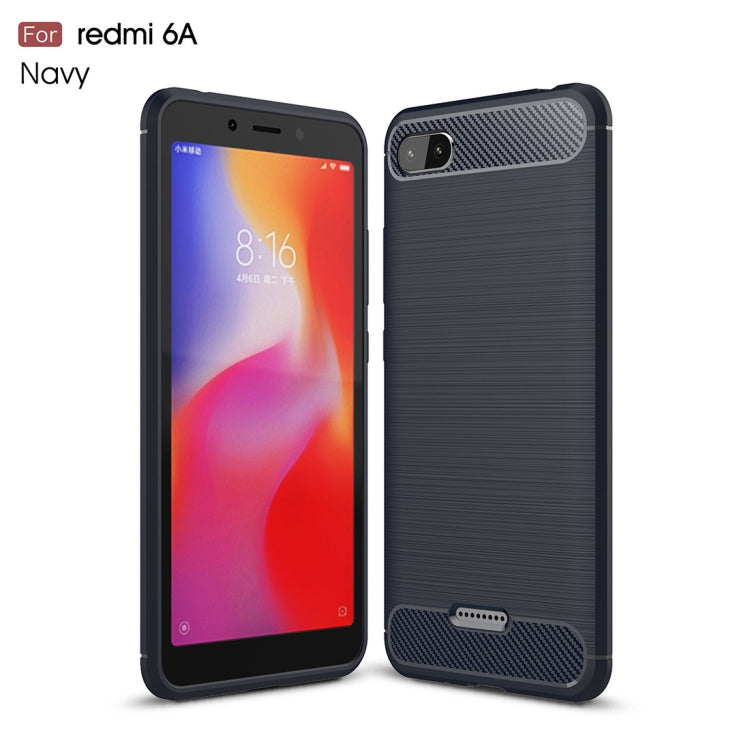 Brushed Texture Carbon Fiber Shockproof TPU Case for Xiaomi Redmi 6A