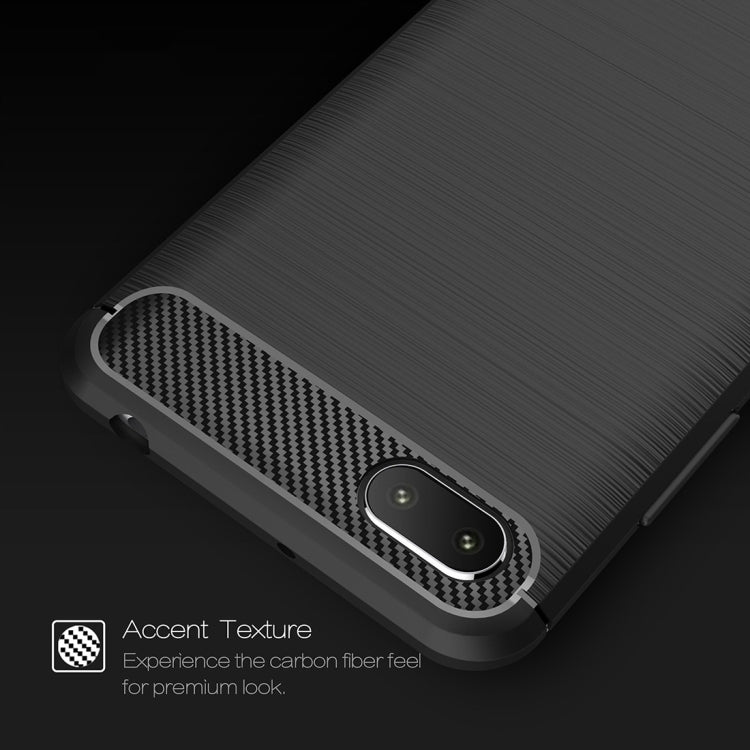 Brushed Texture Carbon Fiber Shockproof TPU Case for Xiaomi Redmi 6A