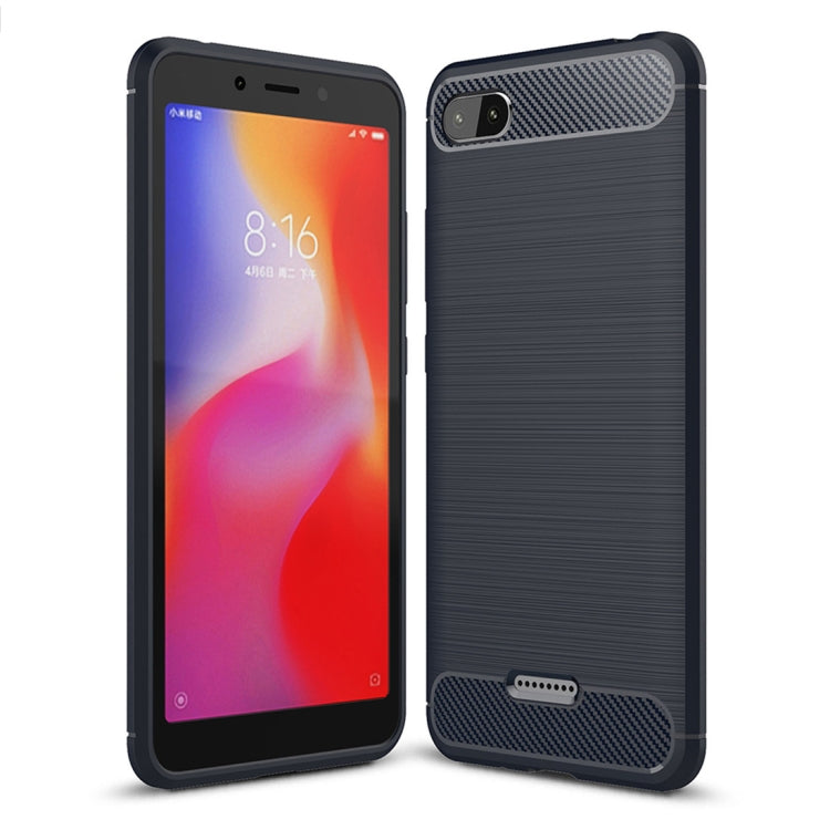 Brushed Texture Carbon Fiber Shockproof TPU Case for Xiaomi Redmi 6A