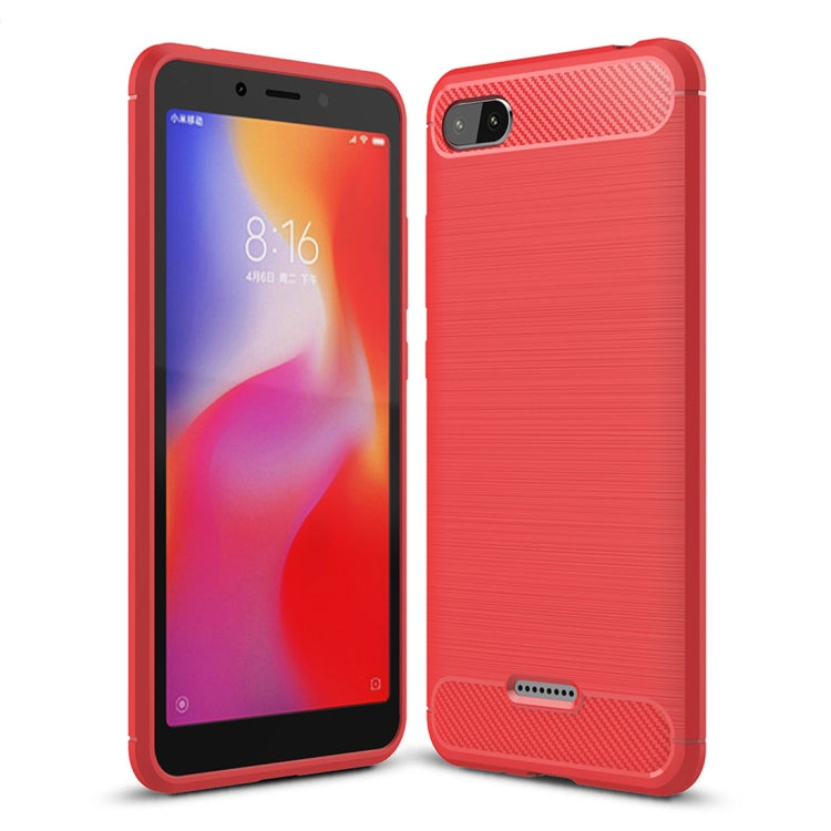 Brushed Texture Carbon Fiber Shockproof TPU Case for Xiaomi Redmi 6A