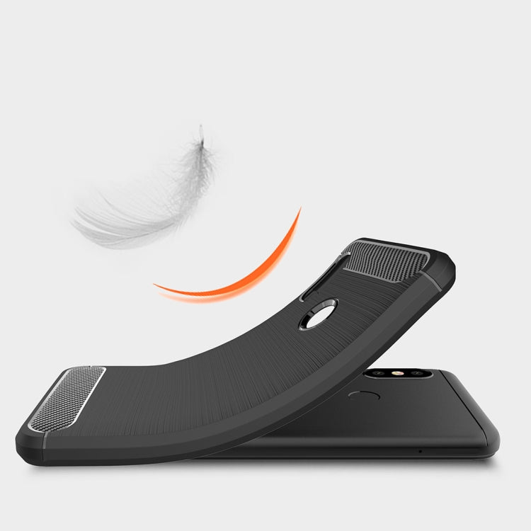 Brushed Texture Carbon Fiber Shockproof TPU Case for Xiaomi Redmi 6 Pro / Mi A2 Lite