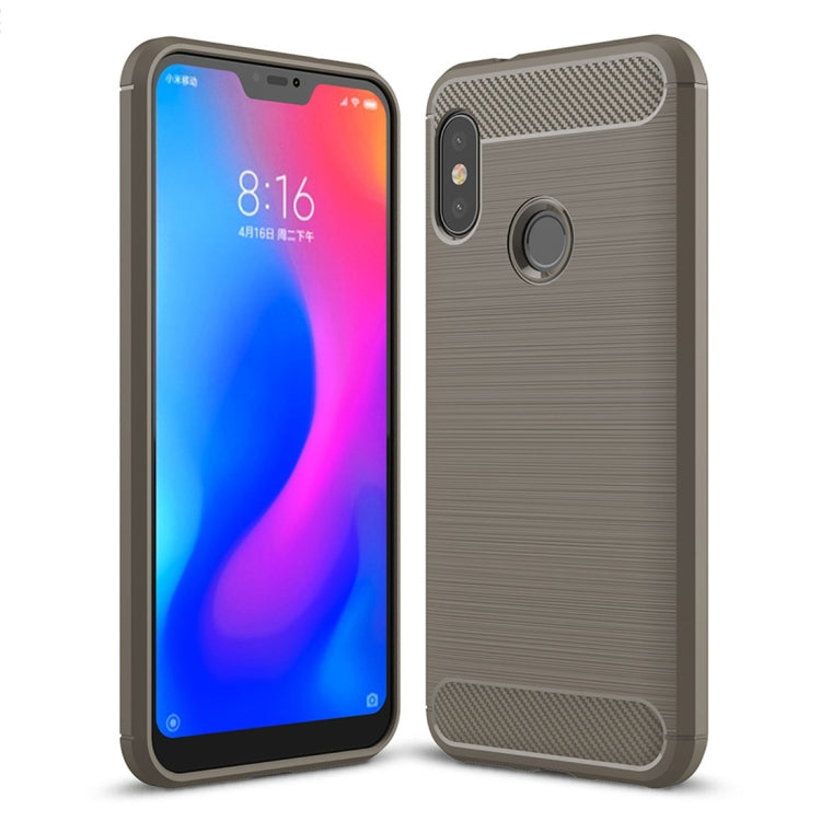 Brushed Texture Carbon Fiber Shockproof TPU Case for Xiaomi Redmi 6 Pro / Mi A2 Lite