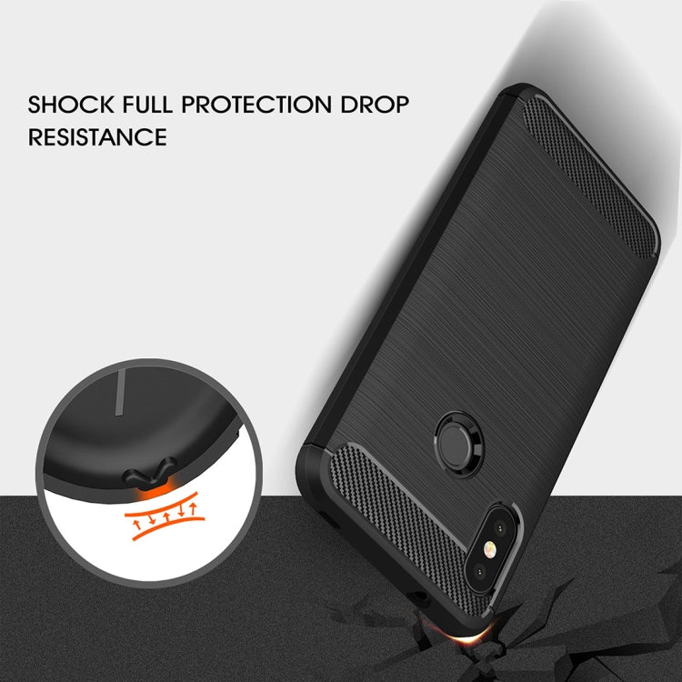Brushed Texture Carbon Fiber Shockproof TPU Case for Xiaomi Redmi 6 Pro / Mi A2 Lite