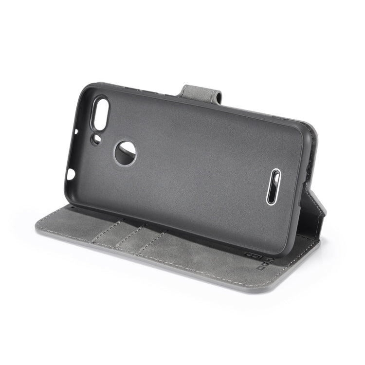 DG.MING Retro Oil Side Horizontal Flip Case for Xiaomi Redmi 6, with Holder & Card Slots & Wallet