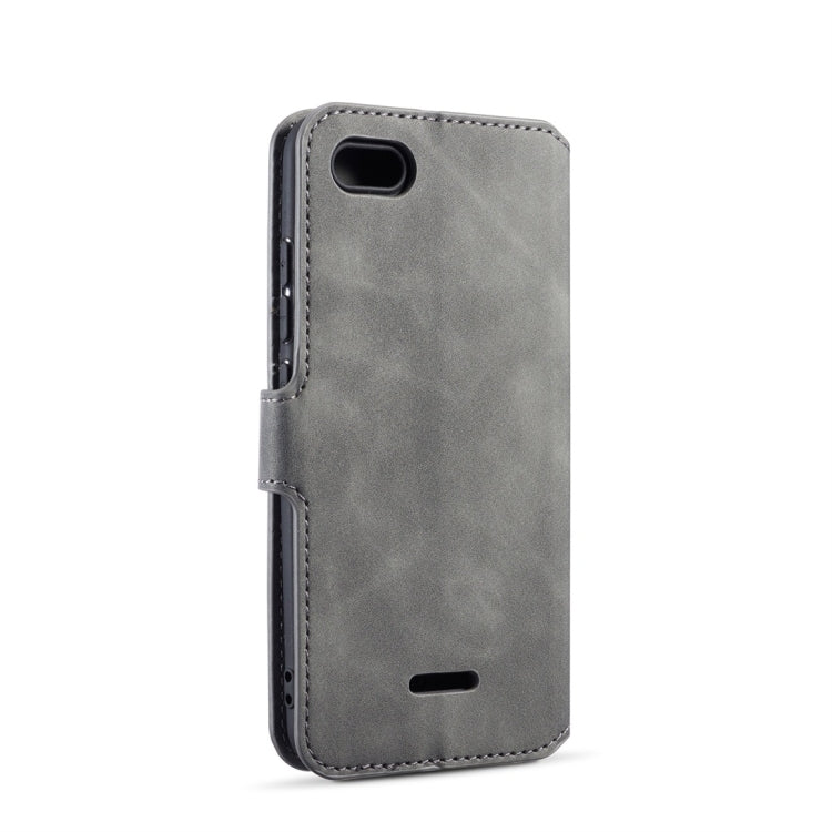 DG.MING Retro Oil Side Horizontal Flip Case for Xiaomi Redmi 6A, with Holder & Card Slots & Wallet