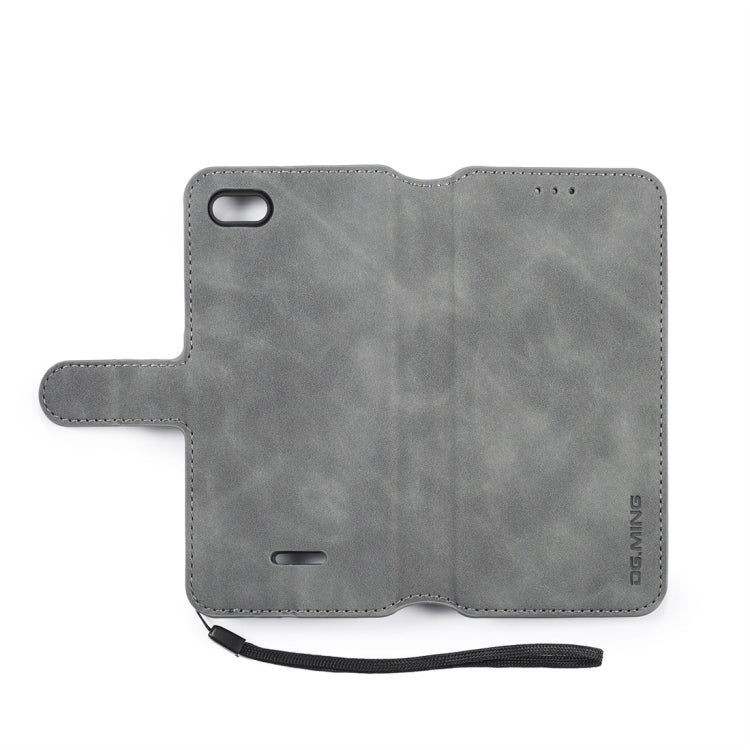 DG.MING Retro Oil Side Horizontal Flip Case for Xiaomi Redmi 6A, with Holder & Card Slots & Wallet