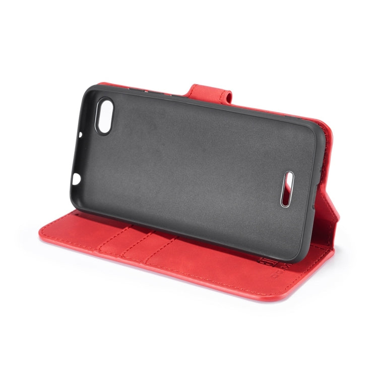 DG.MING Retro Oil Side Horizontal Flip Case for Xiaomi Redmi 6A, with Holder & Card Slots & Wallet