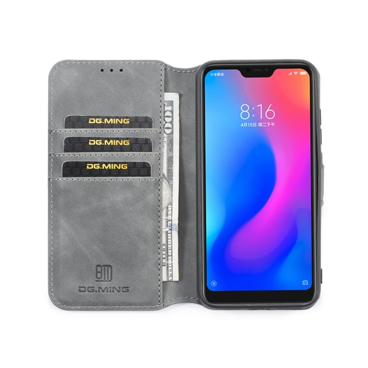 DG.MING Retro Oil Side Horizontal Flip Case for Xiaomi Redmi 6 Pro / MI A2 lite, with Holder & Card Slots & Wallet