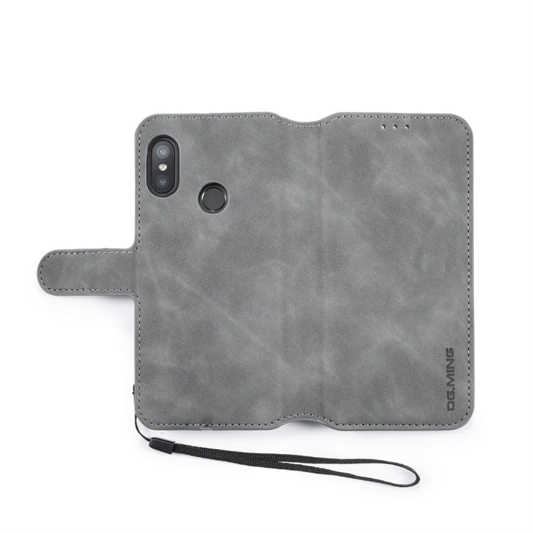 DG.MING Retro Oil Side Horizontal Flip Case for Xiaomi Redmi 6 Pro / MI A2 lite, with Holder & Card Slots & Wallet