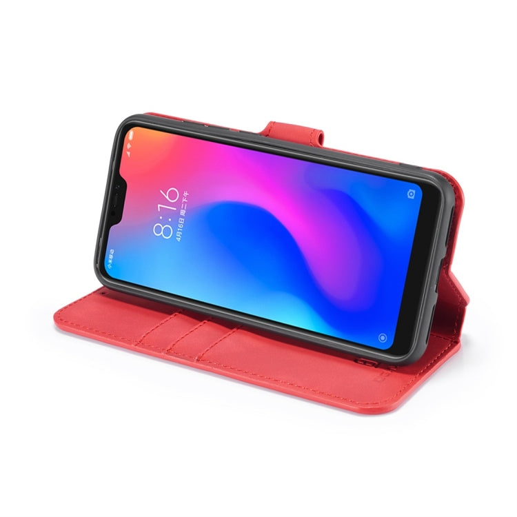 DG.MING Retro Oil Side Horizontal Flip Case for Xiaomi Redmi 6 Pro / MI A2 lite, with Holder & Card Slots & Wallet