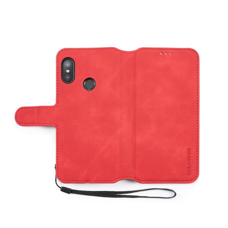 DG.MING Retro Oil Side Horizontal Flip Case for Xiaomi Redmi 6 Pro / MI A2 lite, with Holder & Card Slots & Wallet