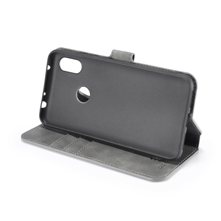 DG.MING Retro Oil Side Horizontal Flip Case for Xiaomi Redmi Note 6 Pro, with Holder & Card Slots & Wallet