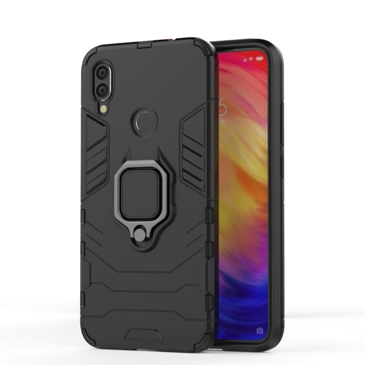 PC + TPU Shockproof Protective Case for Xiaomi Redmi Note 7, with Magnetic Ring Holder