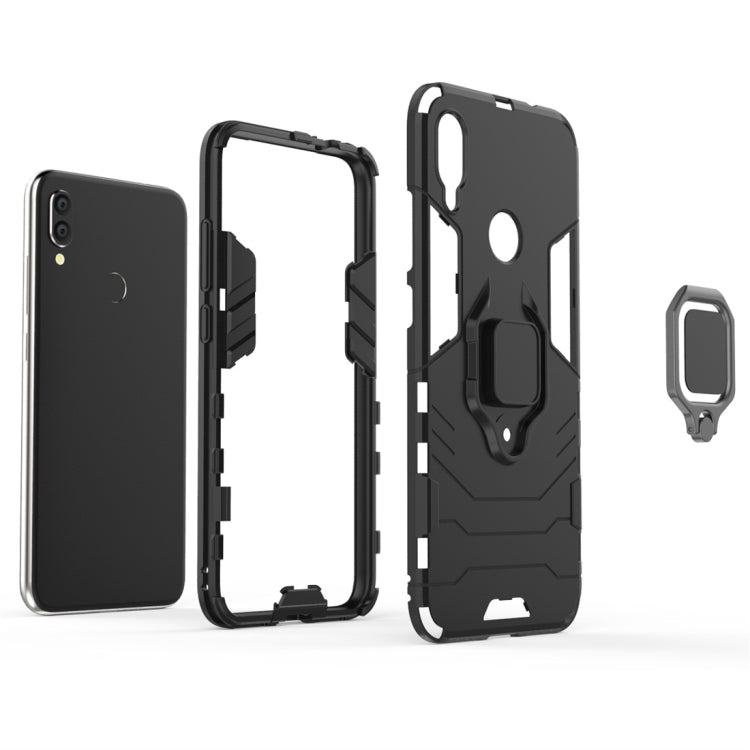 PC + TPU Shockproof Protective Case for Xiaomi Redmi Note 7, with Magnetic Ring Holder