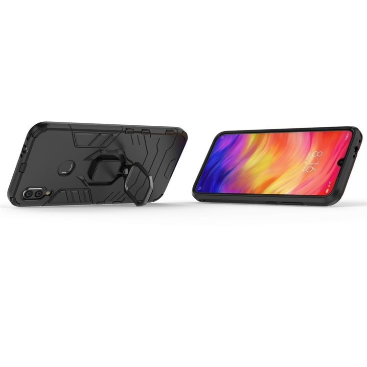 PC + TPU Shockproof Protective Case for Xiaomi Redmi Note 7, with Magnetic Ring Holder