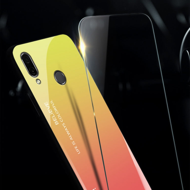Gradient Color Glass Protective Case for Xiaomi Redmi Note 7