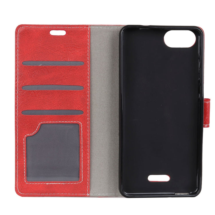 Retro Crazy Horse Texture Horizontal Flip Leather Case for Xiaomi Redmi 6A, with Holder & Card Slots & Photo Frame